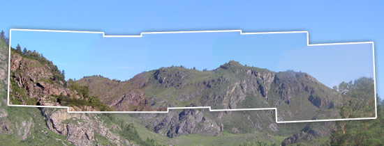 Панорамная фотография гор